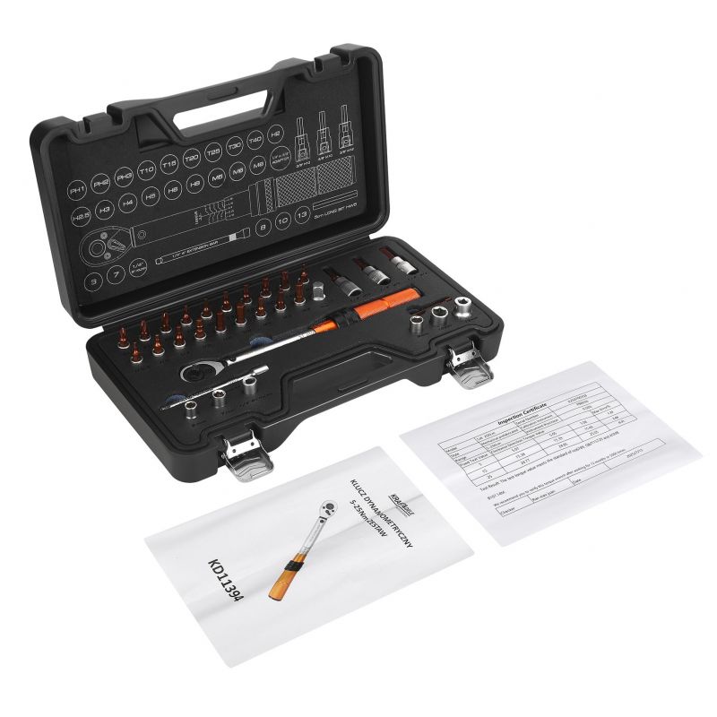 PÖÖRDEMOMENTI VÕTI 1/4" 5–25 Nm KOMPLEKT 32 tk KD11394