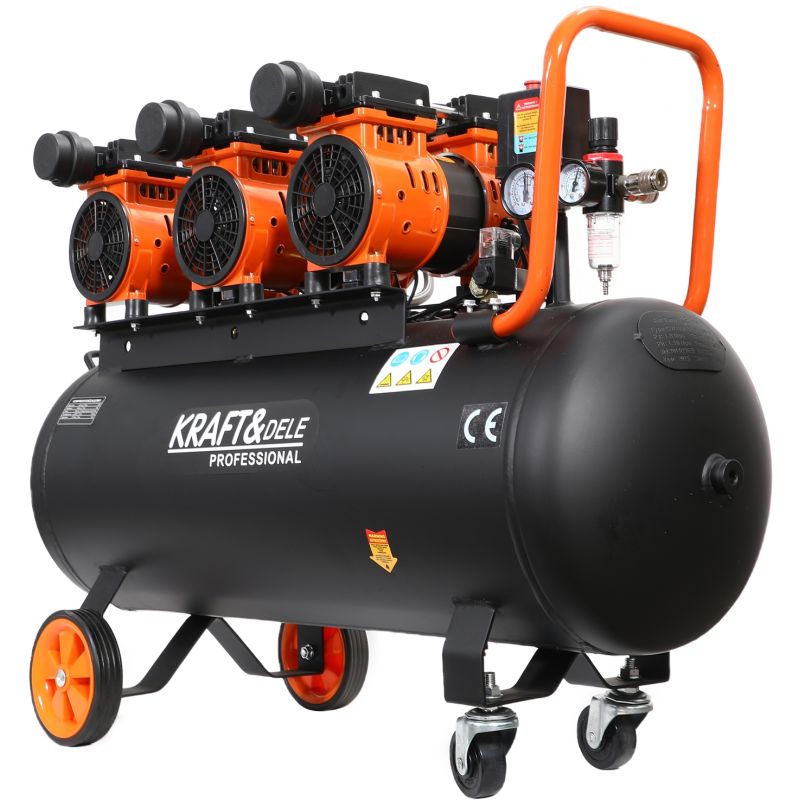 Õlivaba kompressor 100L 580L/min 3x2000W KD1394 - Pilt 3