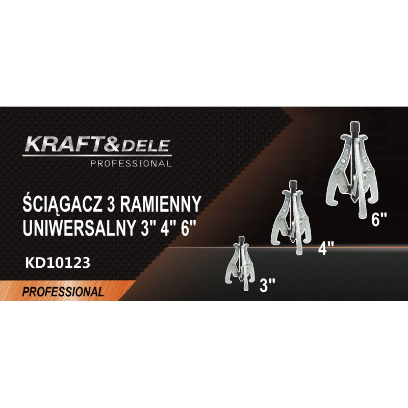 Universaalne 3-haruline tõmmits 3 tk KD10123 - Pilt 2